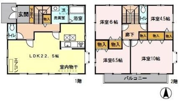 武笠貸家の物件間取画像